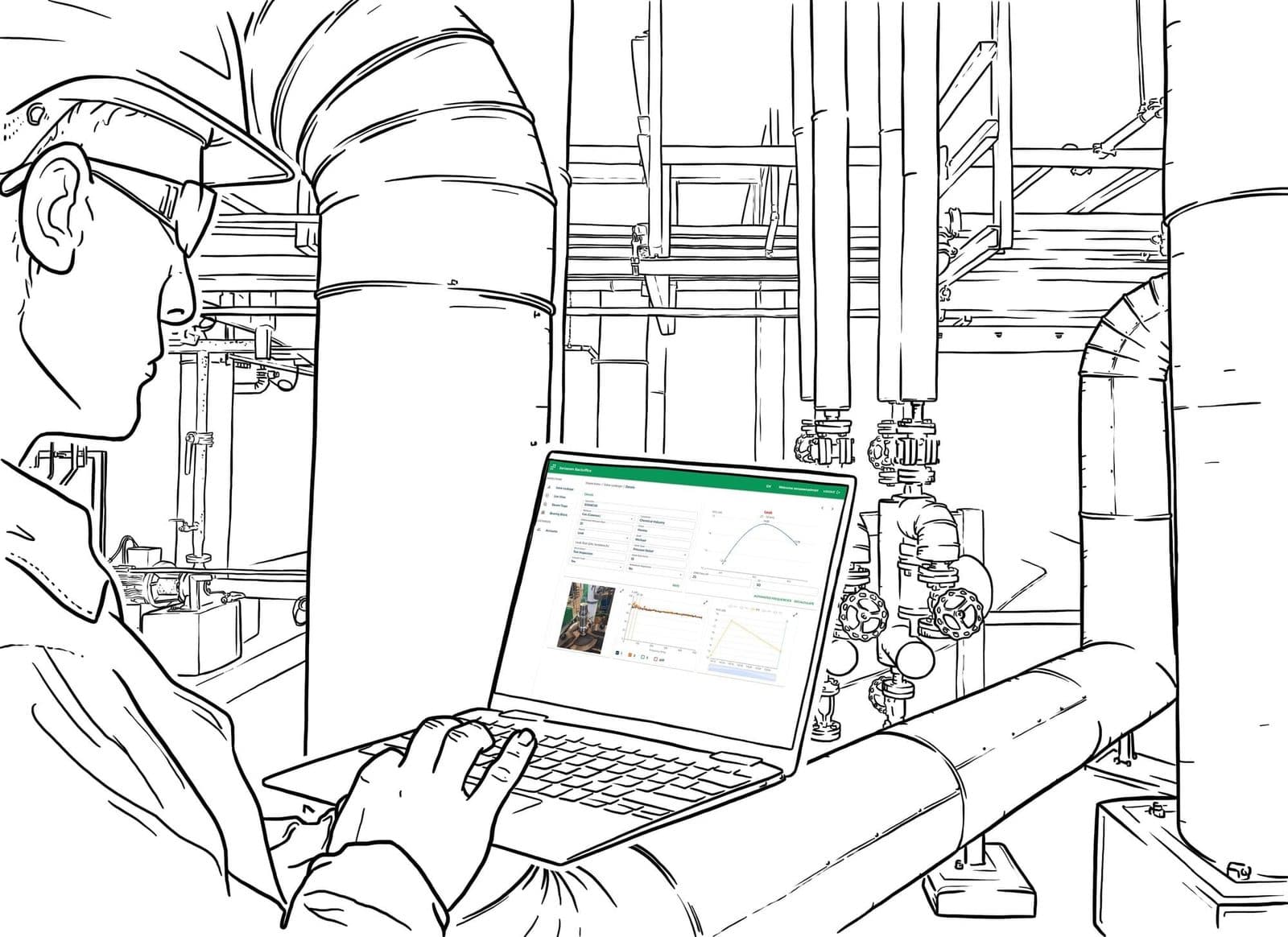 Senseven Backoffice on a laptop