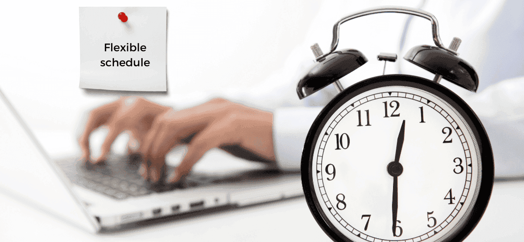 Illustration flexibler Arbeitszeiten