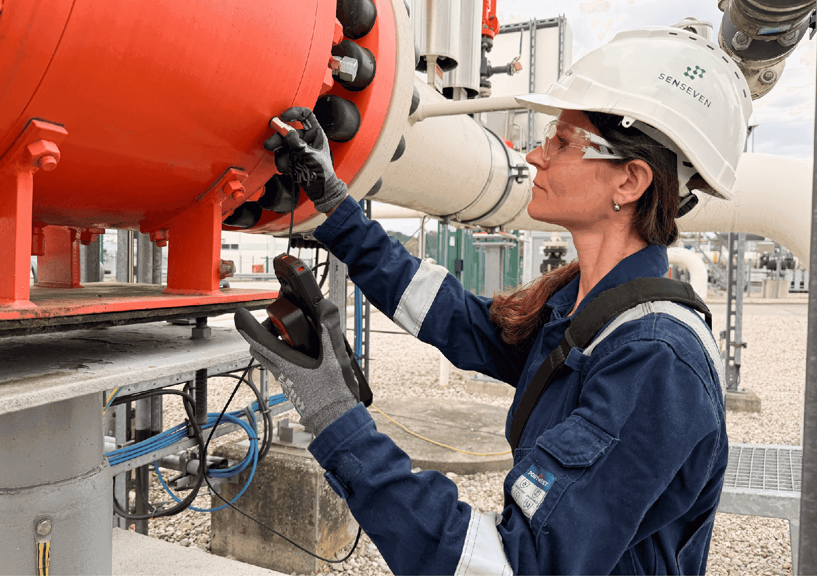 Valve Sense in use on an industrial valve