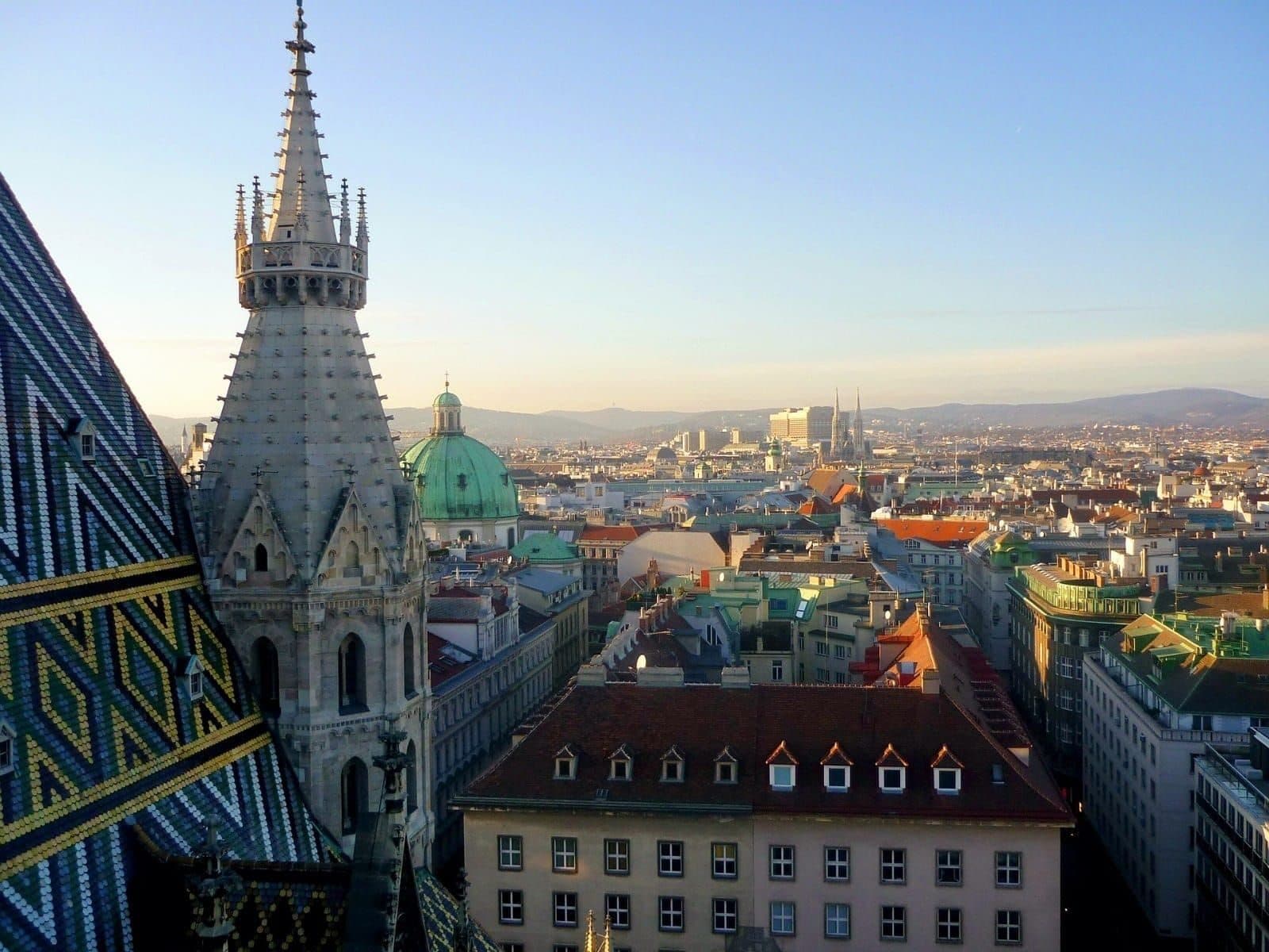 View over central Vienna from St. Stephen’s Cathedral