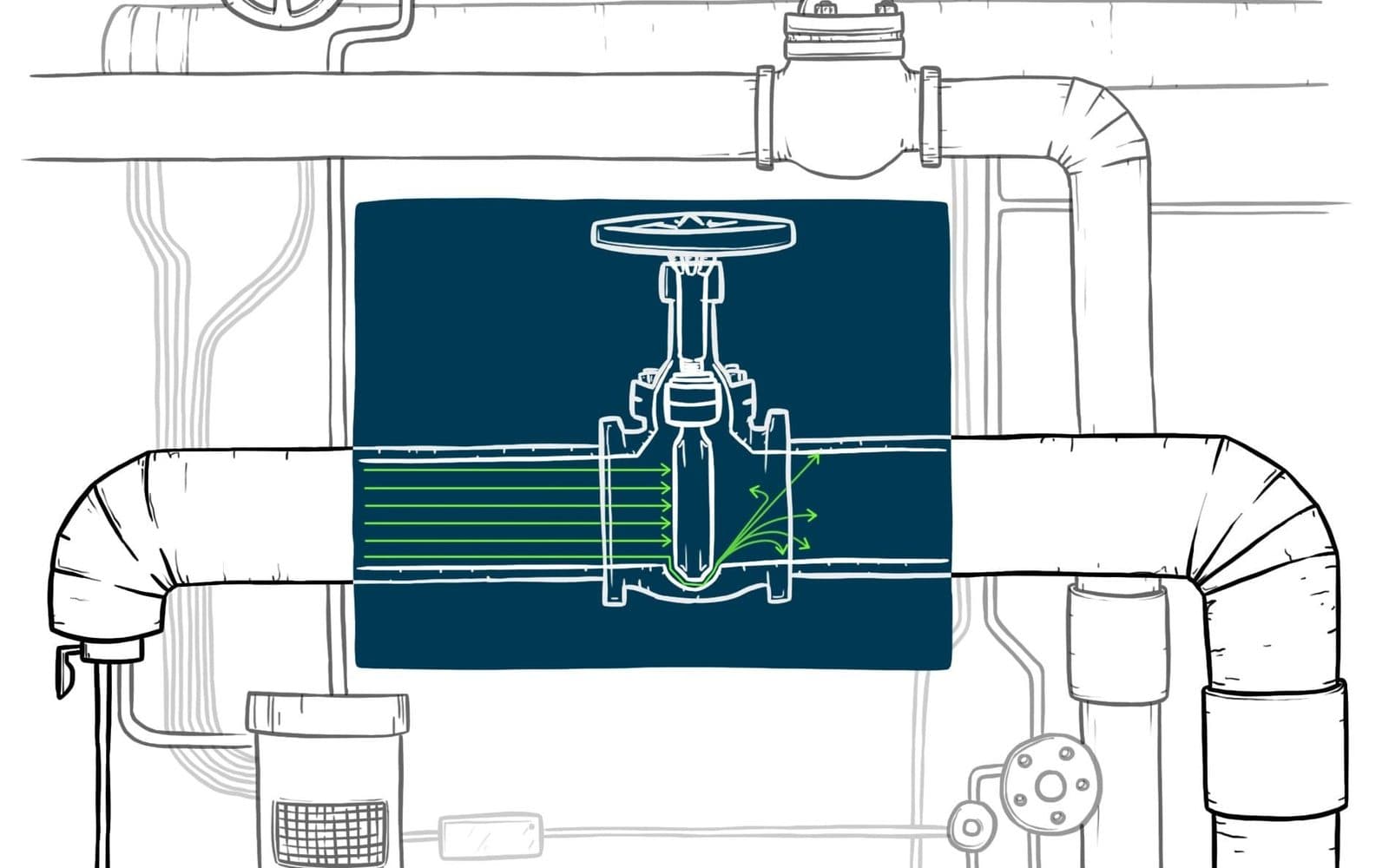 Valve Sense inspection of an industrial valve on site